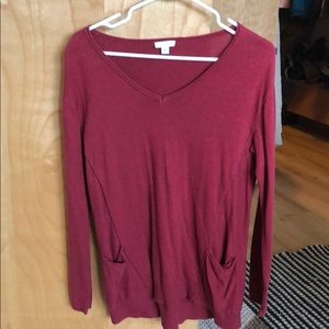 XS J Jill red sweater